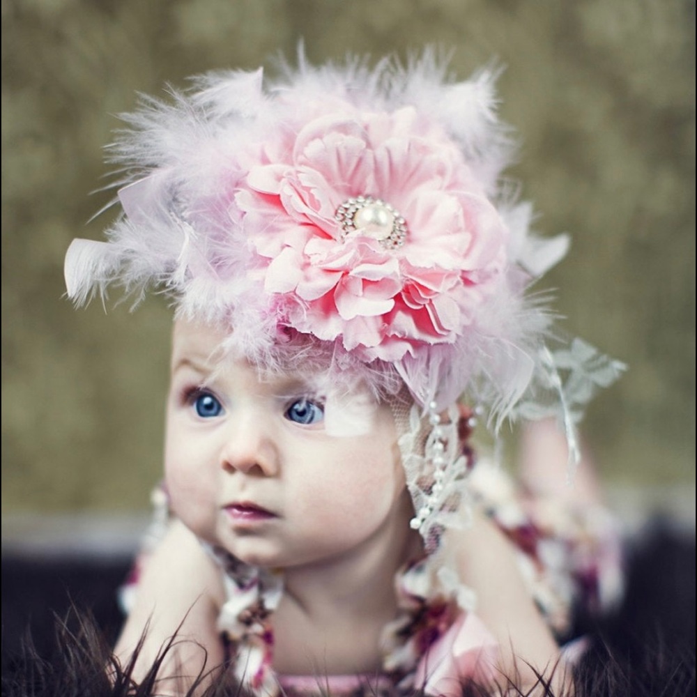 Girls feathered headband